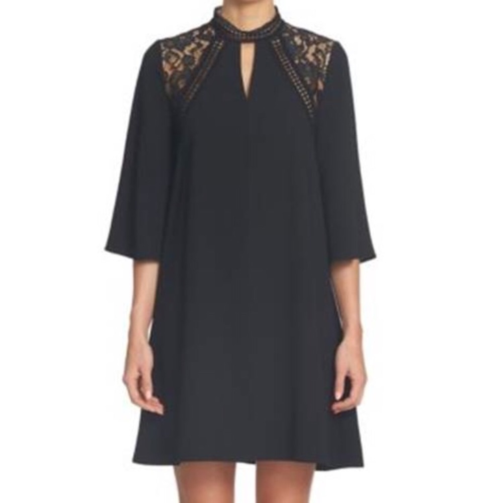 Mock neck oversized dress